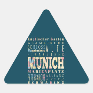 Bezienswaardigheden en beroemde plaatsen in Münche Sticker