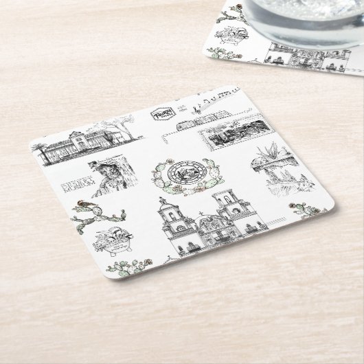 Bezienswaardigheden in Arizona Onderzetters (Schuin)