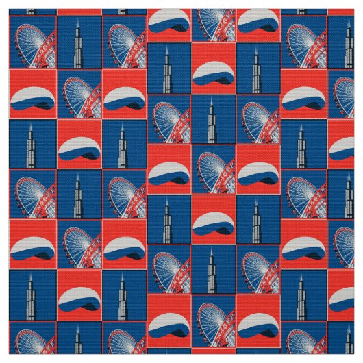 Bezienswaardigheden in Chicago Stof (Swatch)