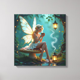Bezienswaardigheden in Enchanted Forest Drink Coff Canvas Afdruk