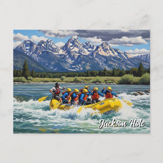 Bezienswaardigheden in Jackson Hole Wyoming Briefkaart (Voorkant)