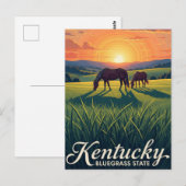 Bezienswaardigheden in Lexington Kentucky Sunset Briefkaart (Voorkant / Achterkant)