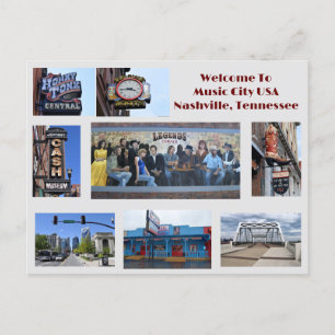 Bezienswaardigheden in Nashville, Tennessee briefk Feestdagenkaart