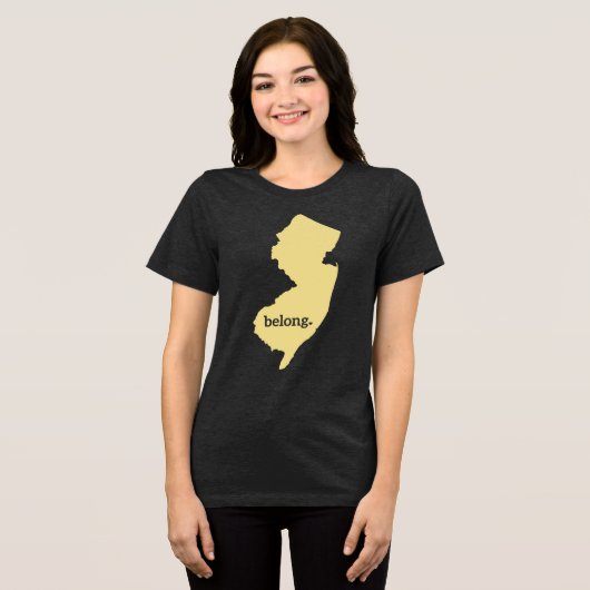 Bezienswaardigheden in New Jersey State Pride Tri-Blend Shirt (Voorkant volledig)