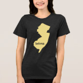 Bezienswaardigheden in New Jersey State Pride Tri-Blend Shirt (Voorkant)