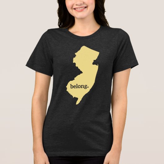 Bezienswaardigheden in New Jersey State Pride Tri-Blend Shirt (Voorkant)