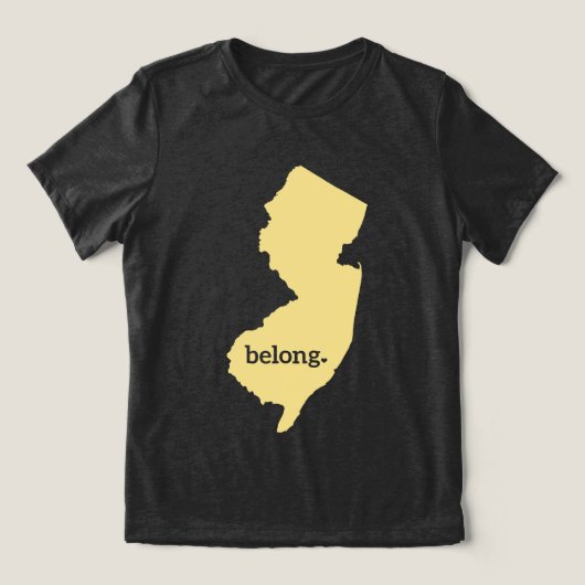 Bezienswaardigheden in New Jersey State Pride Tri-Blend Shirt (Design voorkant)