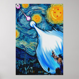 Bezienswaardigheden in Starry Sky Oil Style Wall A Poster