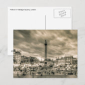 Bezienswaardigheden in Trafalgar Square, Londen Briefkaart (Voorkant / Achterkant)
