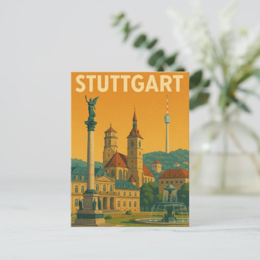  bezienswaardigheden Stuttgart Duitsland Briefkaart (Staand voorkant)