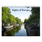 Bezienswaardigheden van Europa Kalender (Hoes)