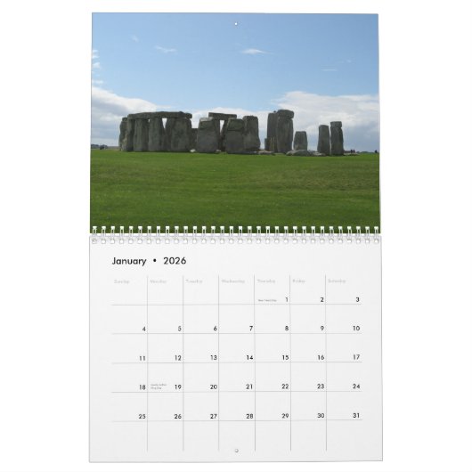 Bezienswaardigheden van Europa Kalender (Jan 2026)