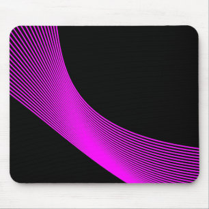 Bézier-curven - Magenta op zwart Muismat