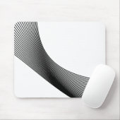 Bézier-curven - Zwart op Wit Muismat (Met muis)