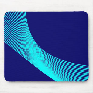 Bézier Curves - Cyaan op Dark Blue 00066 Muismat