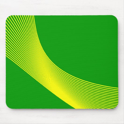 Bézier Curves - Geel op Grass Green 009900 Muismat (Voorkant)