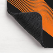 Bézier Curves - Oranje op zwart Muismat (Hoek)