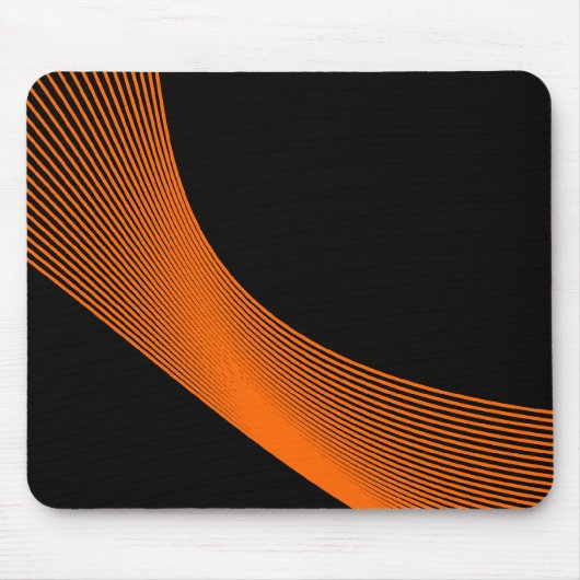 Bézier Curves - Oranje op zwart Muismat (Voorkant)