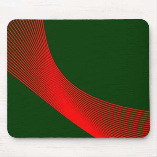 Bézier Curves - Rood op donkergroen 003300 Muismat (Voorkant)