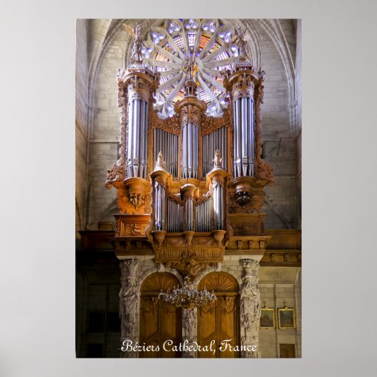Béziers Cathedral, Frankrijk, gecaptioneerd poster (Voorkant)