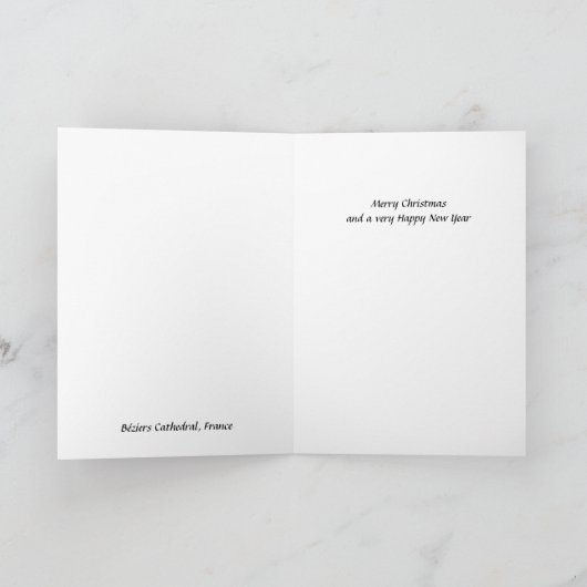 Béziers kathedraal orgel kerstkaart feestdagen kaart (Binnen)