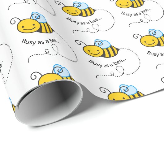 Bezig als bijen cadeaupapier (Rol Hoek)