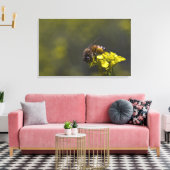 Bezig als bijen canvas afdruk (Insitu (Woonkamer))