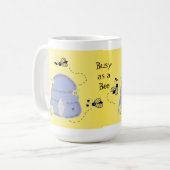 Bezig als bijen koffiemok (Voorkant links)