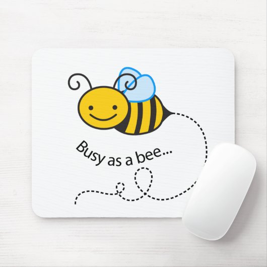 Bezig als bijen muismat (Met muis)