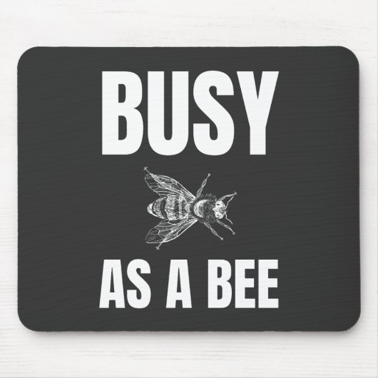 Bezig als bijen muismat (Voorkant)