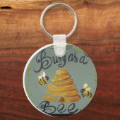 Bezig als bijen sleutelhanger (Voorkant)