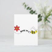 Bezig als een Cartoon voor beengelukkige bijen en  Briefkaart (Staand voorkant)