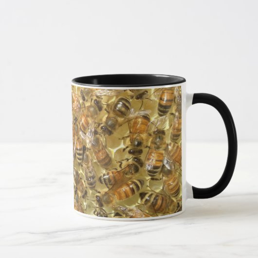 Bezig als een honingbijenkoffiebeker mok (Rechts)