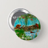 BEZIG BEAVER KINDER geschenkartikelen Ronde Button 5,7 Cm (Voorkant /achterkant)