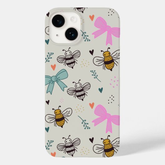 Bezig Bijen en Boog Phone Hoes (Achterkant)