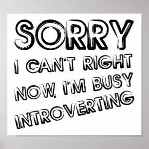 Bezig Grappig Poster Introverting