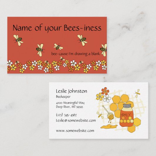 Bezig, helder, handig design visitekaartje (Voorkant / Achterkant)