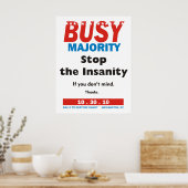 Bezig meerderheidsposter poster (Keuken)