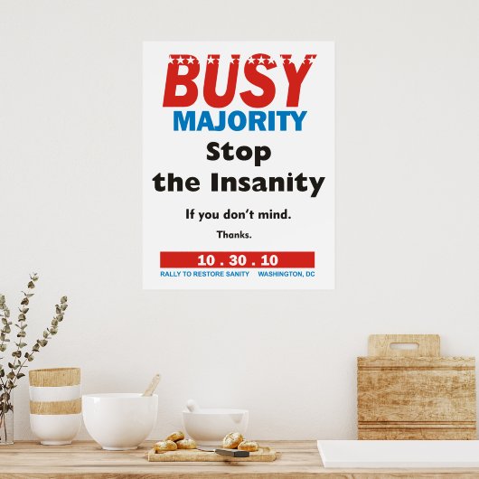 Bezig meerderheidsposter poster (Keuken)