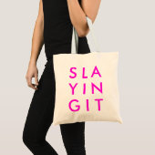 Bezig met afspelen | Hot Pink Modern Trendy Neon Tote Bag (Voorkant (product))