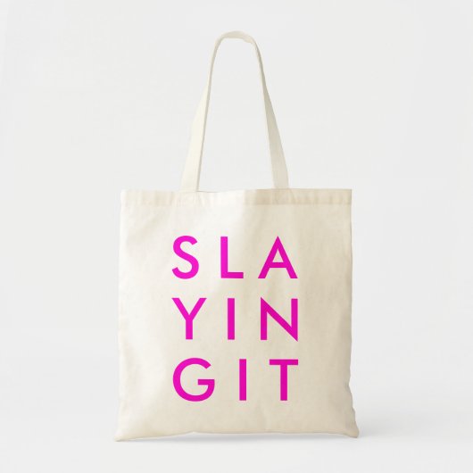 Bezig met afspelen | Hot Pink Modern Trendy Neon Tote Bag (Voorkant)