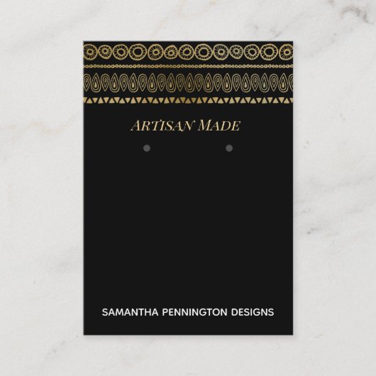 Bezig met behalen van Bohemian Gold Border Visitekaartje (Voorkant)