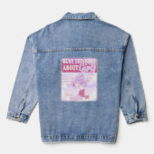Bezig met denken over meisjes die pastalletje lesb denim jacket (Achterkant)