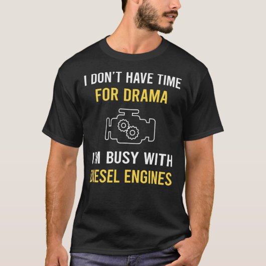 Bezig met dieselmotor t-shirt (Voorkant)