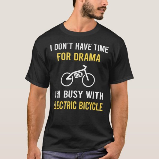 Bezig met elektrische fiets e fiets e fiets e fiet t-shirt (Voorkant)