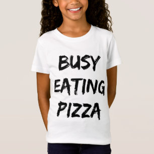 Bezig met eten van Pizza Trendy Quote T-shirt