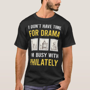 Bezig met filatelie postzegels t-shirt