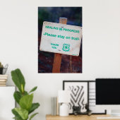 Bezig met genezen poster (Thuiskantoor)