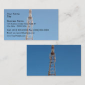 Bezig met het bekijken van een communicatietoren visitekaartje (Voorkant / Achterkant)