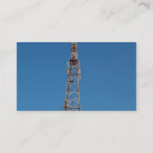 Bezig met het bekijken van een communicatietoren visitekaartje (Achterkant)